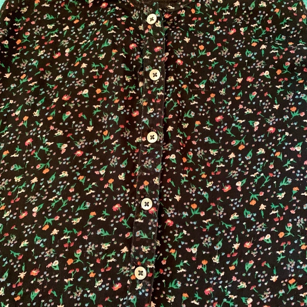 Aerie Floral Tank Dress- Black and Red Floral Pattern- Size M - Picture 3 of 9